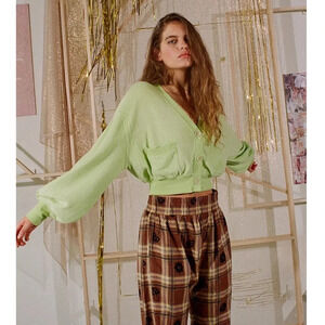 Urban Outfitters Sofia Pocket Cardigan Purple Small